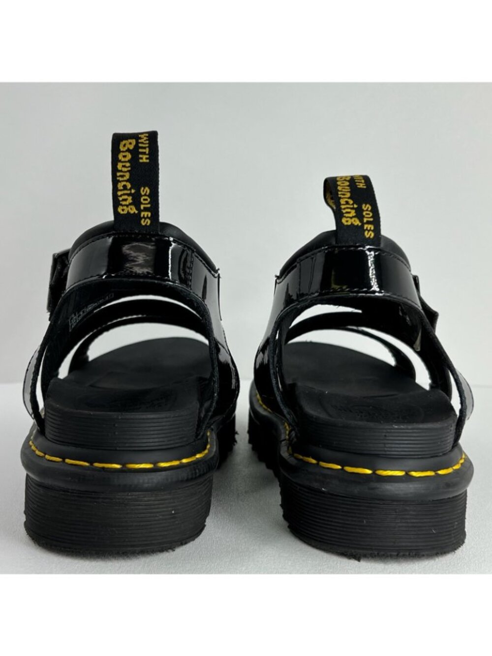 Dr. Martens Blaire Patent Leather Platform Sandals US 8 Adjustable Strappy Black - Picture 5 of 13